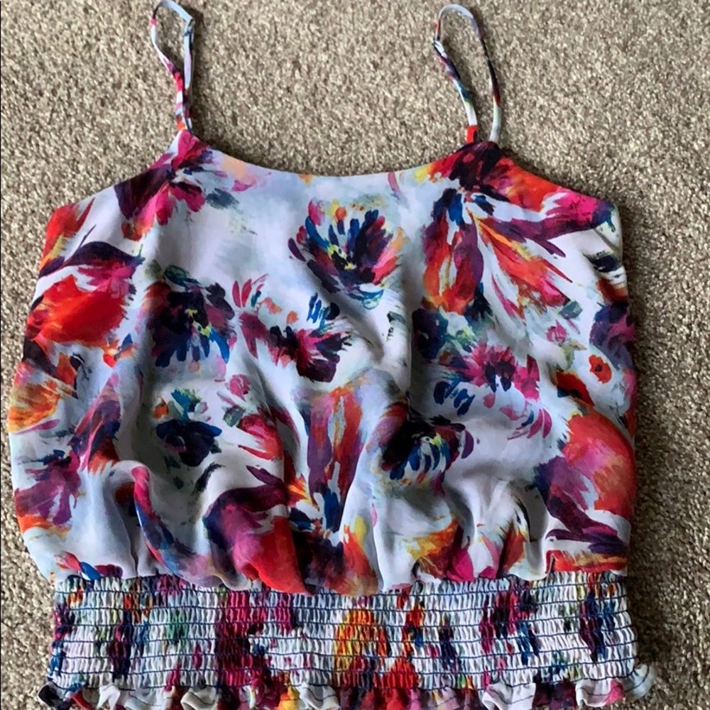 Watercolor floral tank